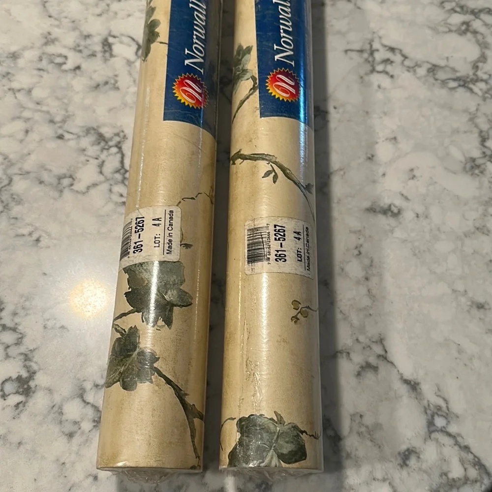 Norwall Wallpaper Leaf Pattern Two Unopened Rolls